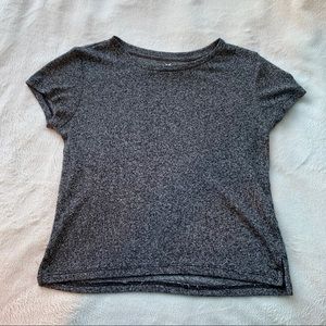 AEO Soft & Sexy Grey Cropped Tee Shirt